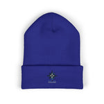 Load image into Gallery viewer, Embroidered North Star Cuffed Beanie — 'Guiding Star' Winter Knit Hat
