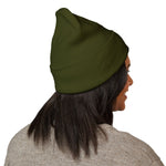 Load image into Gallery viewer, Embroidered North Star Cuffed Beanie — 'Guiding Star' Winter Knit Hat
