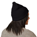 Load image into Gallery viewer, Embroidered North Star Cuffed Beanie — 'Guiding Star' Winter Knit Hat
