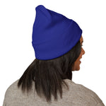 Load image into Gallery viewer, Embroidered North Star Cuffed Beanie — 'Guiding Star' Winter Knit Hat
