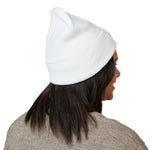 Load image into Gallery viewer, Embroidered North Star Cuffed Beanie — 'Guiding Star' Winter Knit Hat
