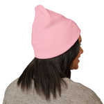 Load image into Gallery viewer, Embroidered North Star Cuffed Beanie — 'Guiding Star' Winter Knit Hat

