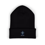 Load image into Gallery viewer, Embroidered North Star Cuffed Beanie — 'Guiding Star' Winter Knit Hat
