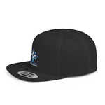 Load image into Gallery viewer, Flat Bill Snapback Hat — Blue Star Constellation Logo Cap
