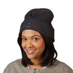 Load image into Gallery viewer, Embroidered North Star Cuffed Beanie — 'Guiding Star' Winter Knit Hat
